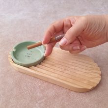 زیرسیگاری چوب و سرامیک