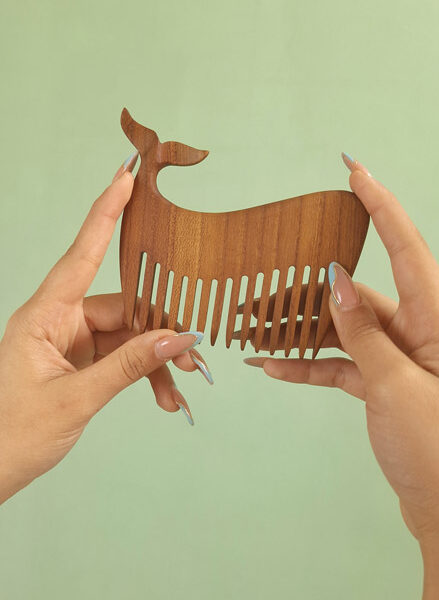 شانه چوبی طرح وال