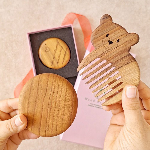 ست شانه تدی و آینه نیکا