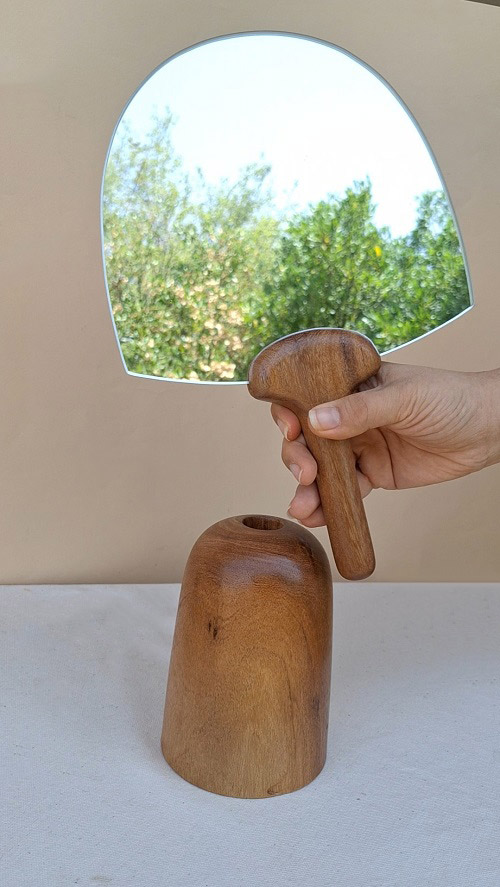 آینه دستی و رومیزی طرح دیبا