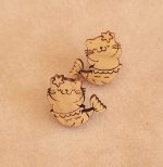 گوشواره چوبی طرح پری گربه‌ای - Image 3