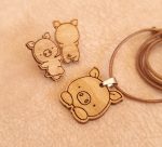 اکسسوری چوبی طرح خوک