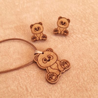 اکسسوری چوبی طرح پاندا