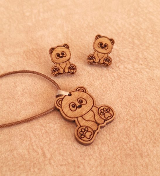 اکسسوری چوبی طرح پاندا