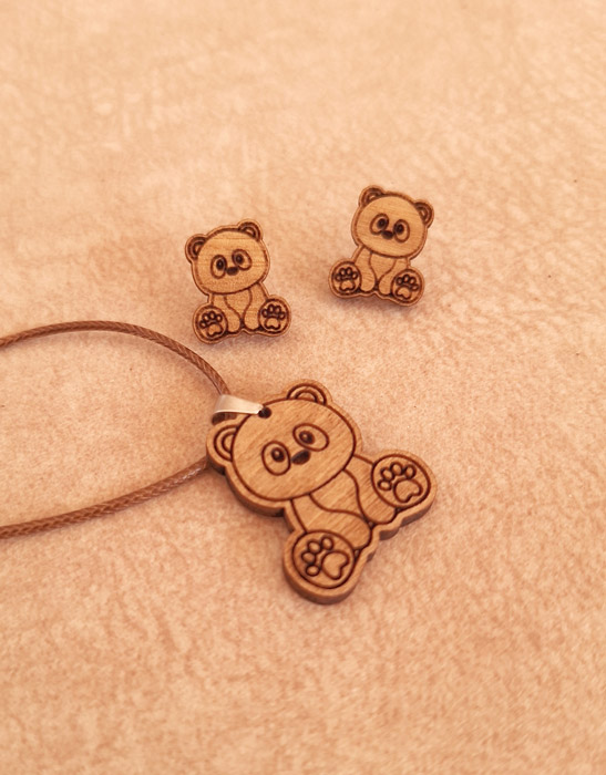 اکسسوری چوبی طرح پاندا