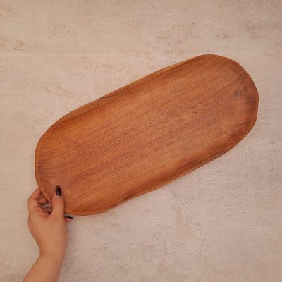 سینی چوبی روستیک بیضی