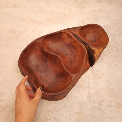 اردوخوری روستیک چوبی | سه خانه طرح تنه درختی